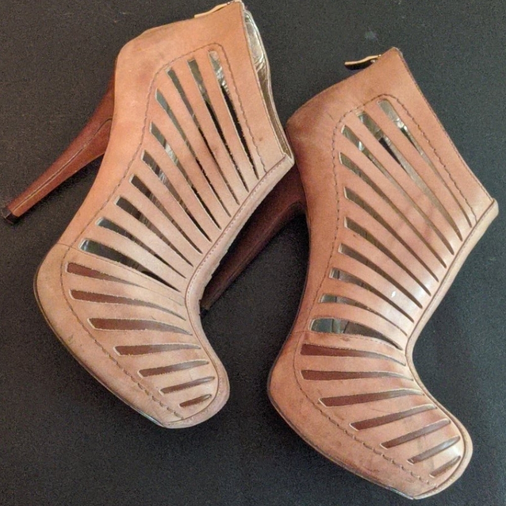 Leather booties